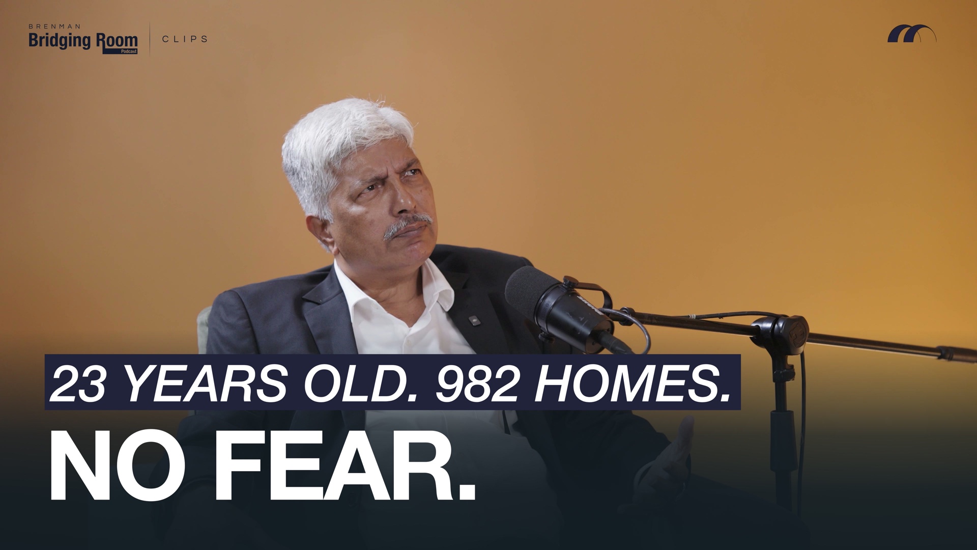 Bridging Room clip thumbnail: 23 years old. 982 homes. No fear.