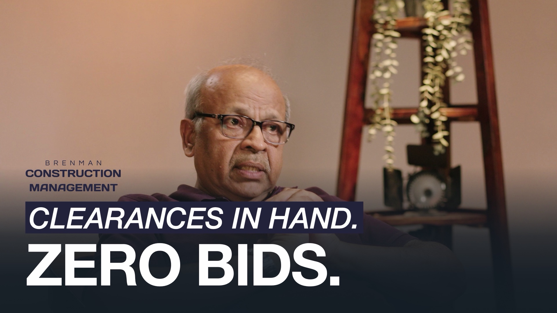 Construction Management clip thumbnail: Clearances in hand. Zero bids.