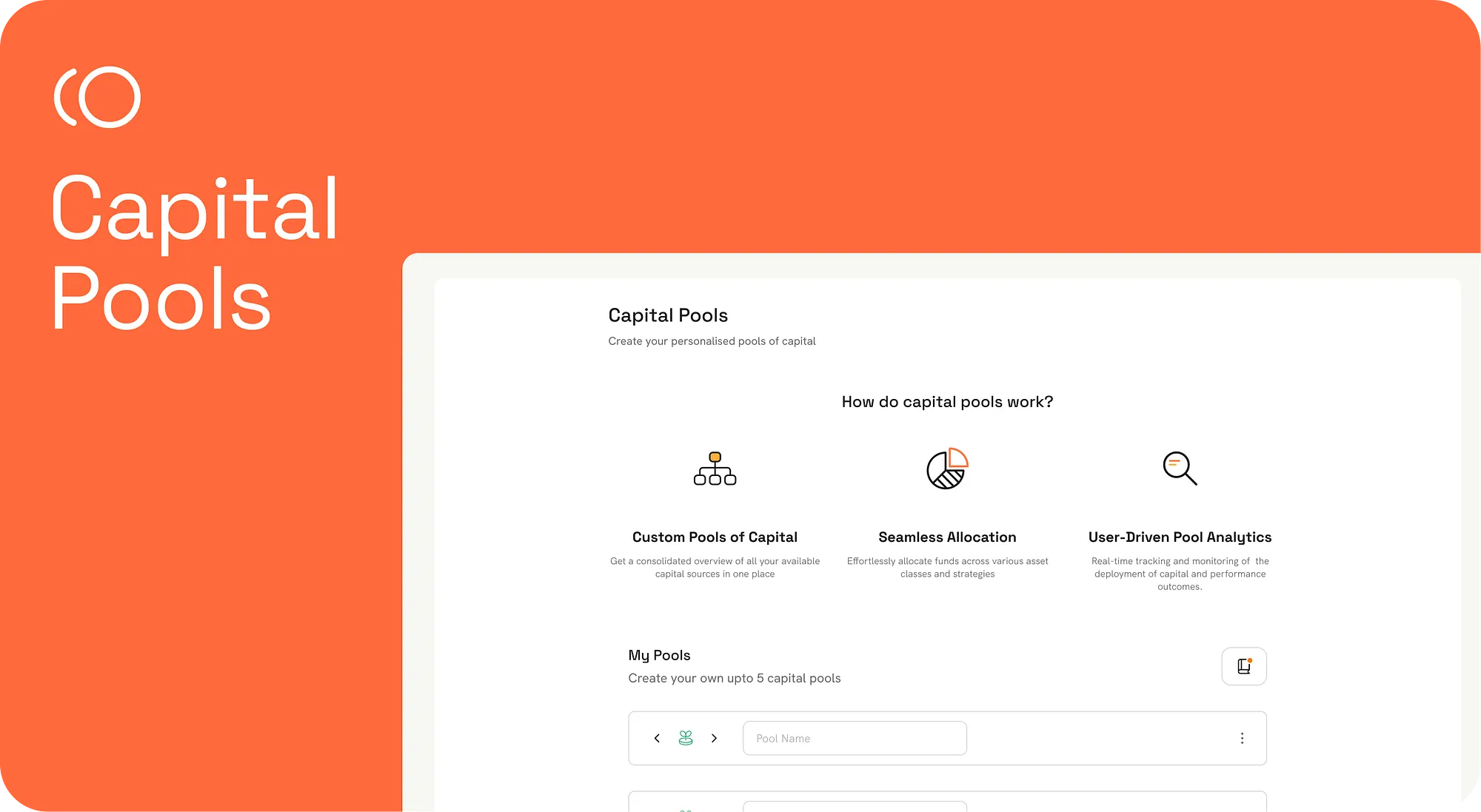 Capital Pools — designing for UHNI